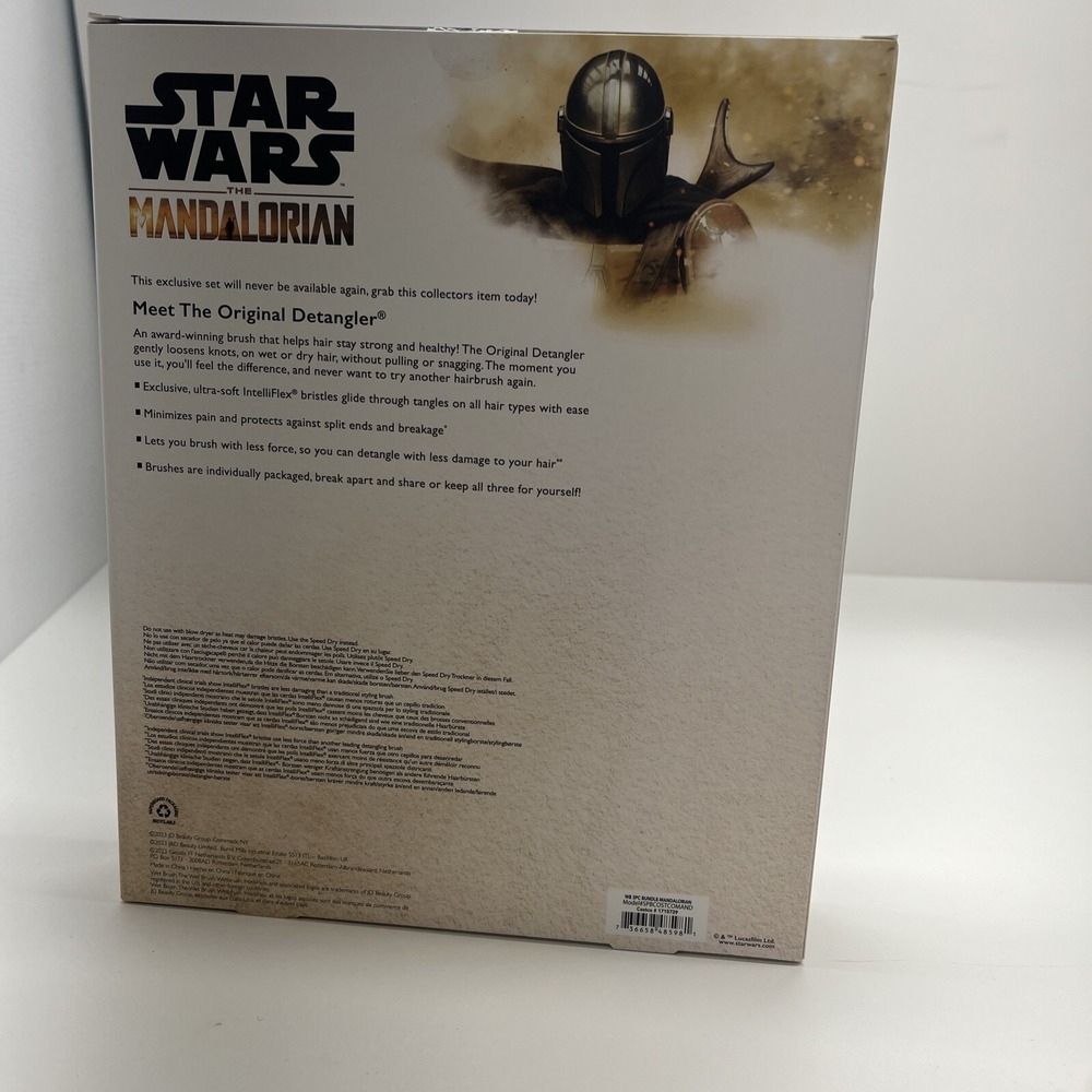 Lot of 5 Wet Brush Star Wars Mandalorian Hair Detangler 5 packs of 3 total 15 - Picture 5 of 6